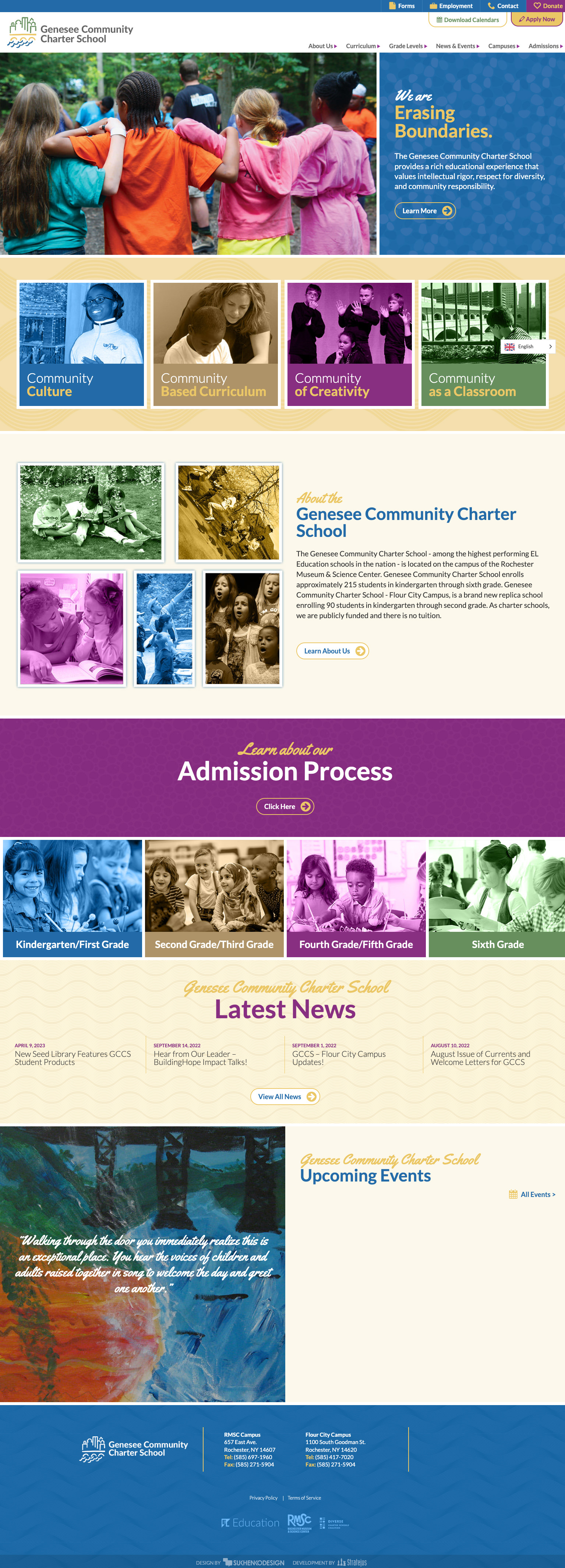 Genesee Community Charter School home page