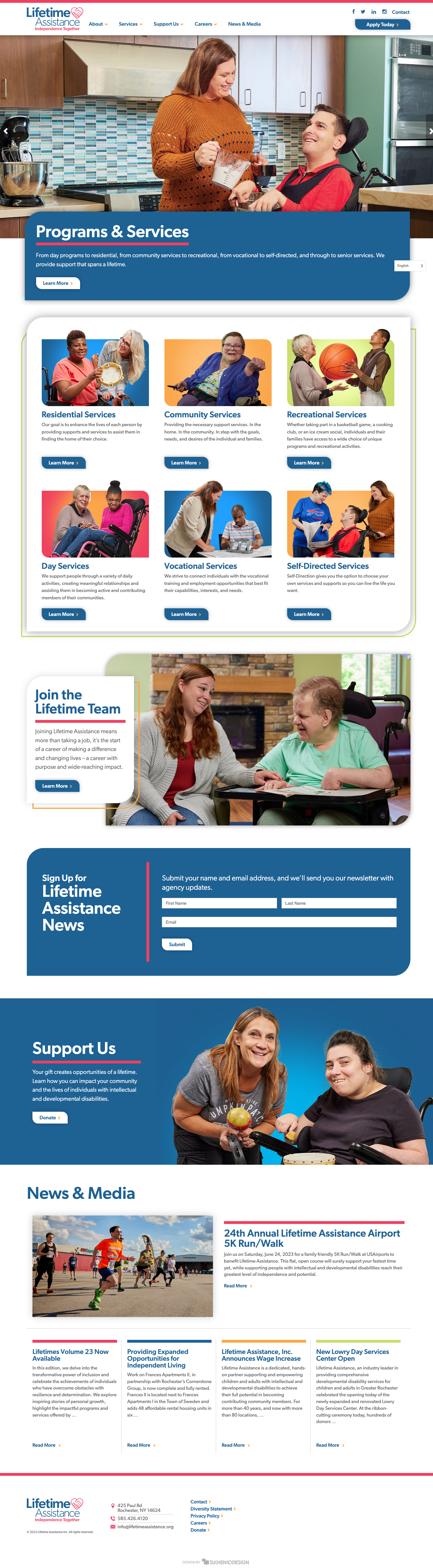 Lifetime Assistance home page
