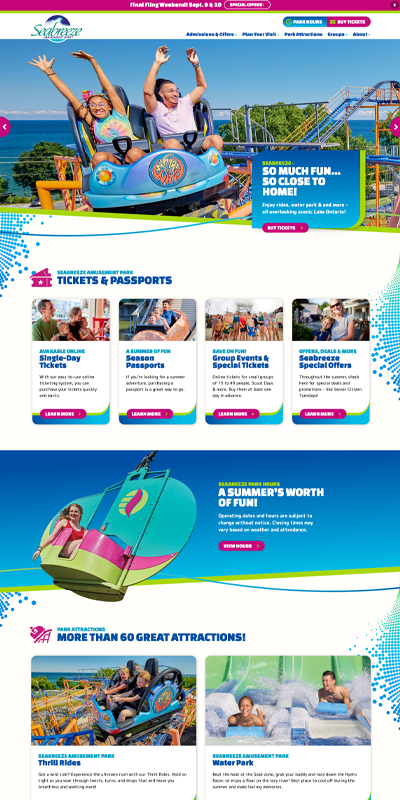 Seabreeze Amusement Park Home Page